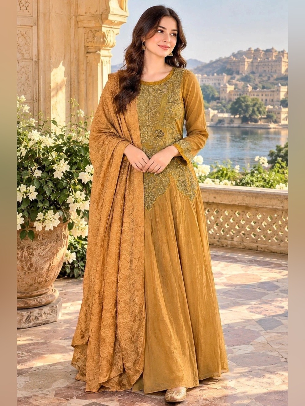 Gold Paisley Maxi Dress
